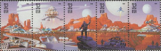 Illustration for article titled Awesome science fiction postage stamps from around the world